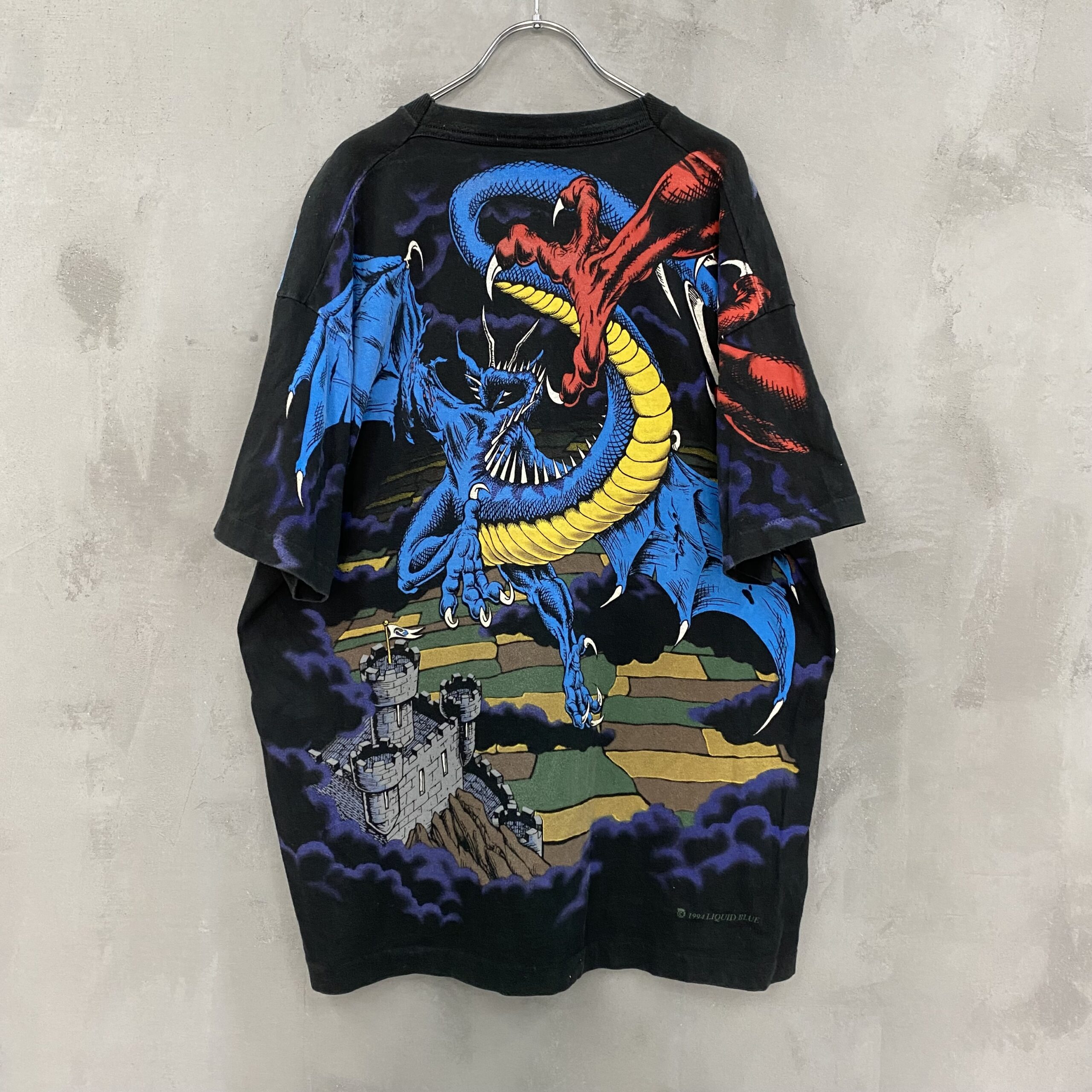 【超希少】tシャツ ヴィンテージ 90s ドラゴン 竜 大判 両面プリント